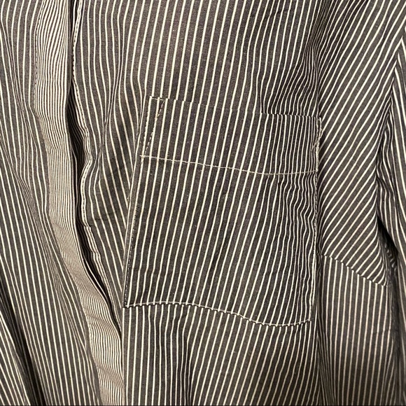 ADDITION ELLE STRIPED BUTTON DOWN BLOUSE SHIRT PLUS SIZE 2X - Picture 5 of 8